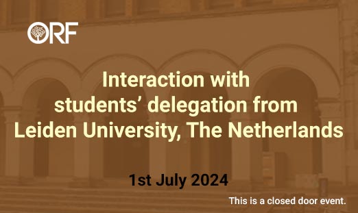 Interaction with students’ delegation from Leiden University, The Netherlands