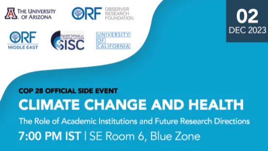 Climate Change and Health: The Role of Academic Institutions and Future Research Directions