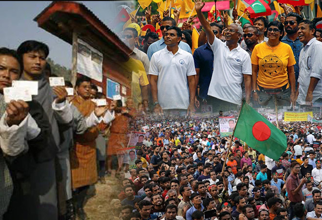 दक्षिण एशिया में चुनावी मौसम के दौरान नई चुनौतियों की बरसात  