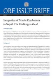 Integration of Maoist Combatants in Nepal: The Challenges Ahead  