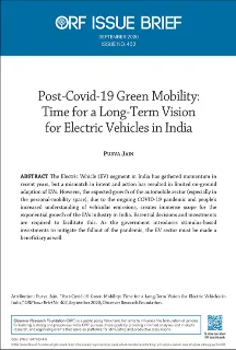 Post COVID19 Green Mobility: Time for a long-term vision for Electric Vehicles in India  