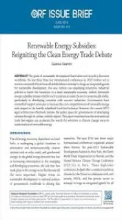 Renewable Energy Subsidies: Reigniting the Clean Energy Trade Debate