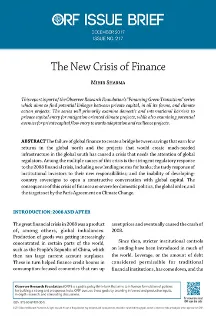 The new crisis of finance  